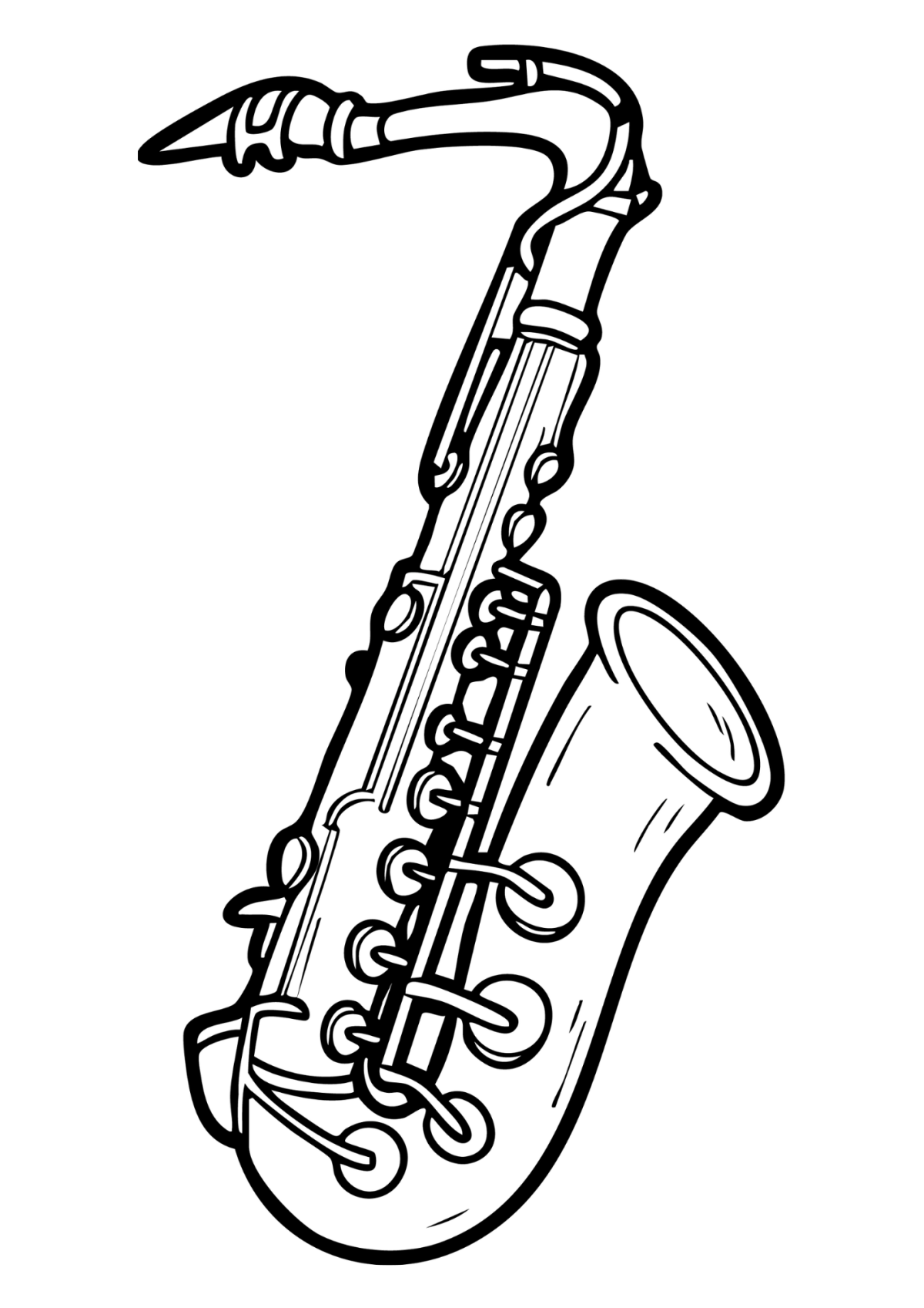 Desenho para Colorir Instrumento Musical