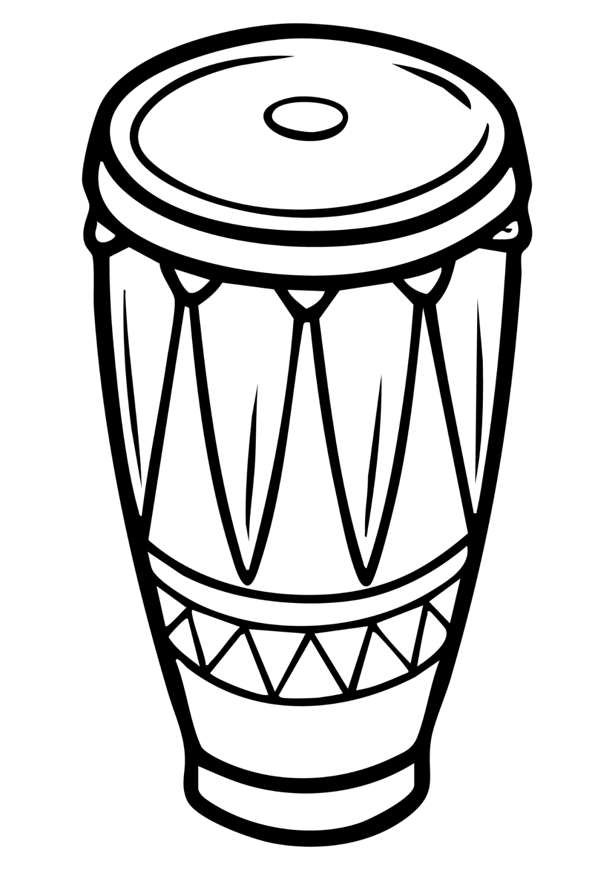 Desenho para Colorir Instrumento Musical