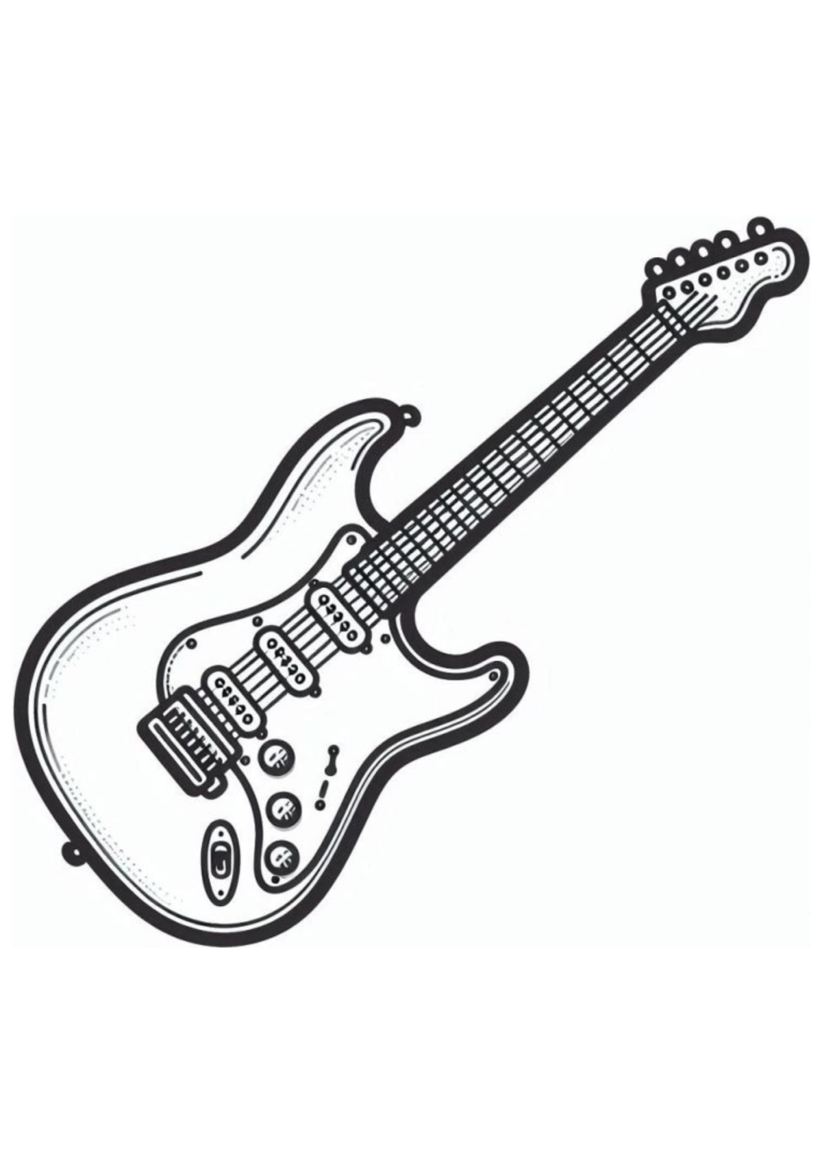 Desenho para Colorir Instrumento Musical