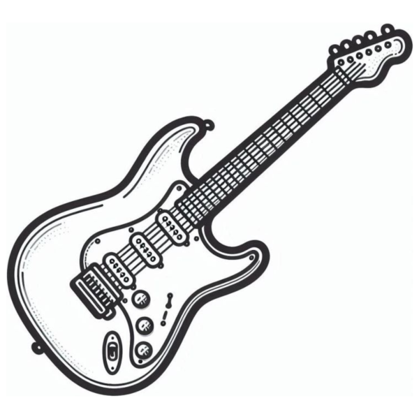 Desenho para Colorir Instrumento Musical