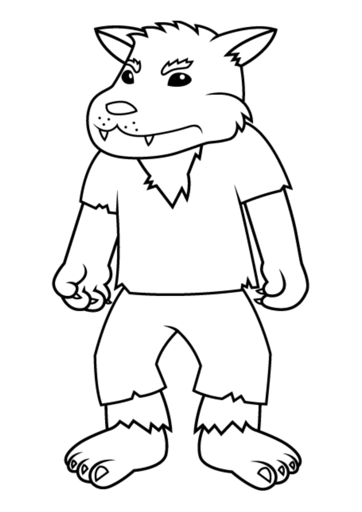 Desenho para Colorir Lobisomem