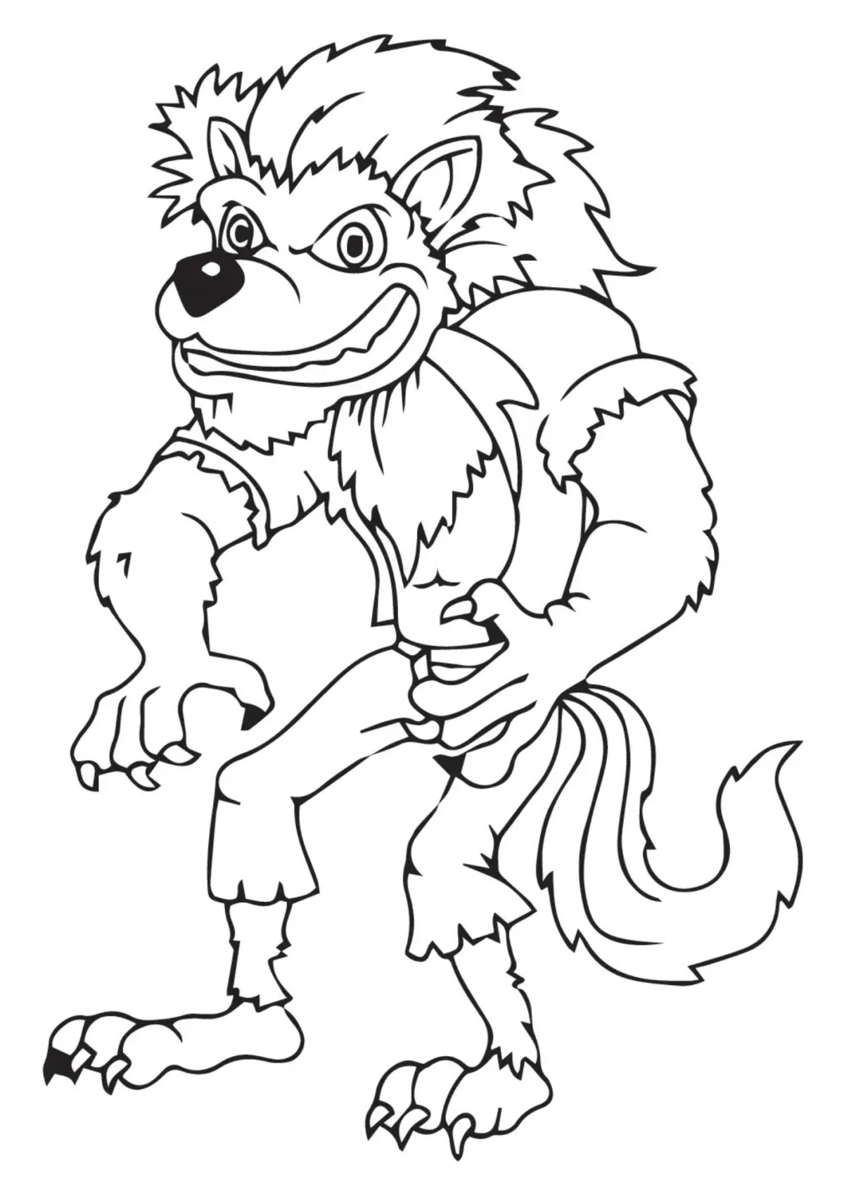 Desenho para Colorir Lobisomem