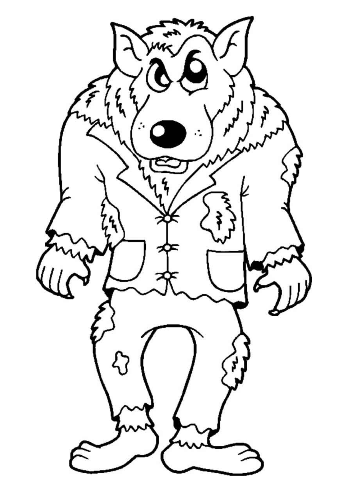 Desenho para Colorir Lobisomem