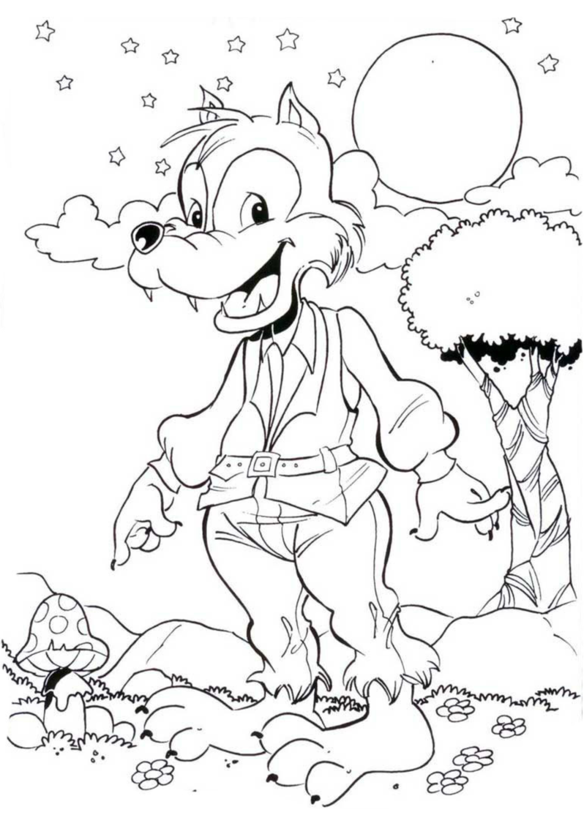 Desenho para Colorir Lobisomem