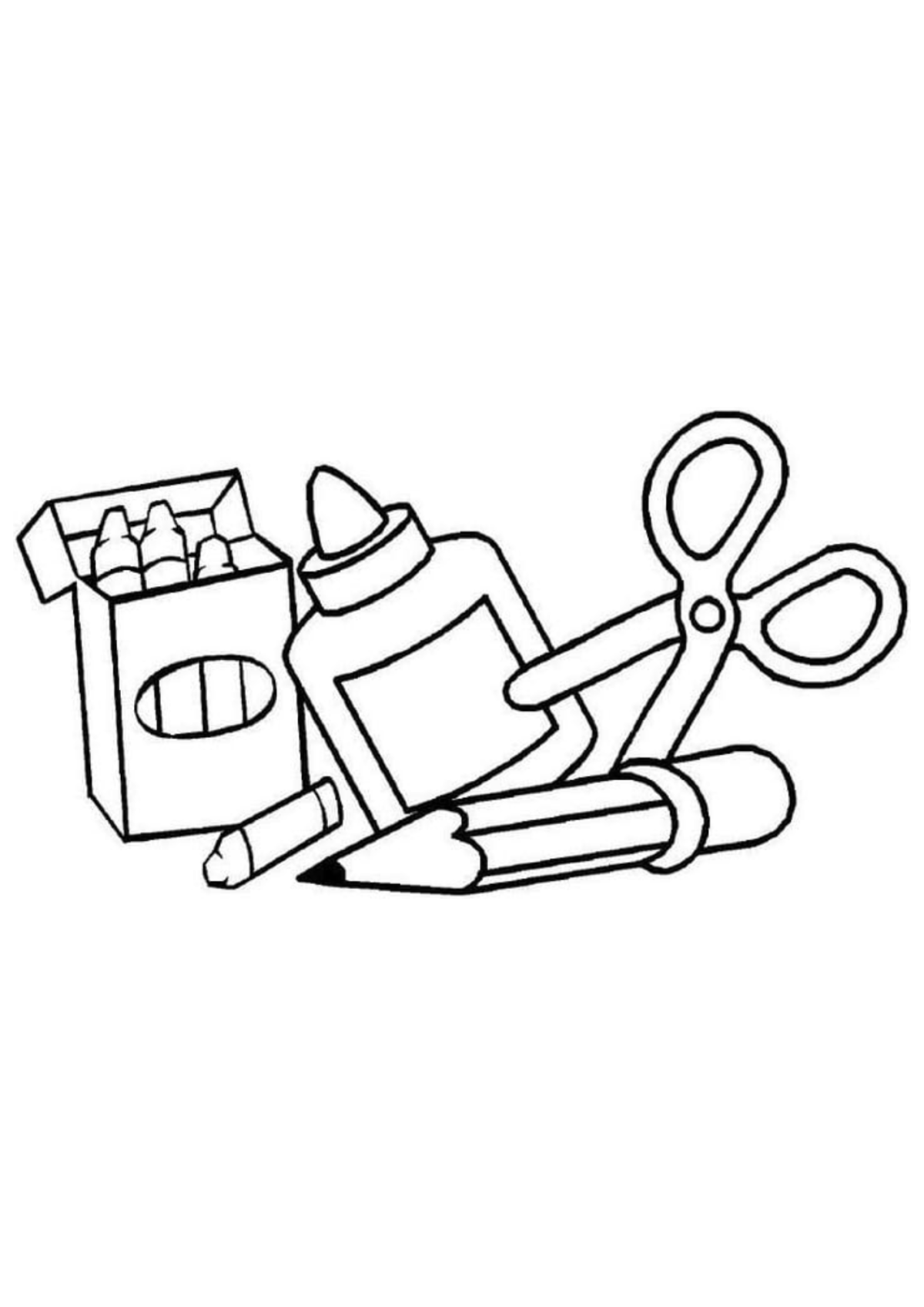 Desenho para Colorir Material Escolar