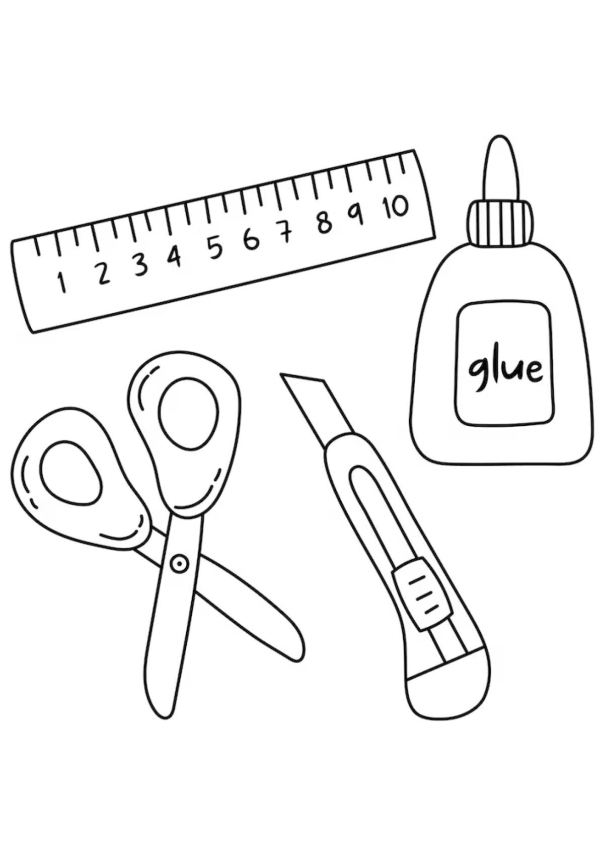 Desenho para Colorir Material Escolar