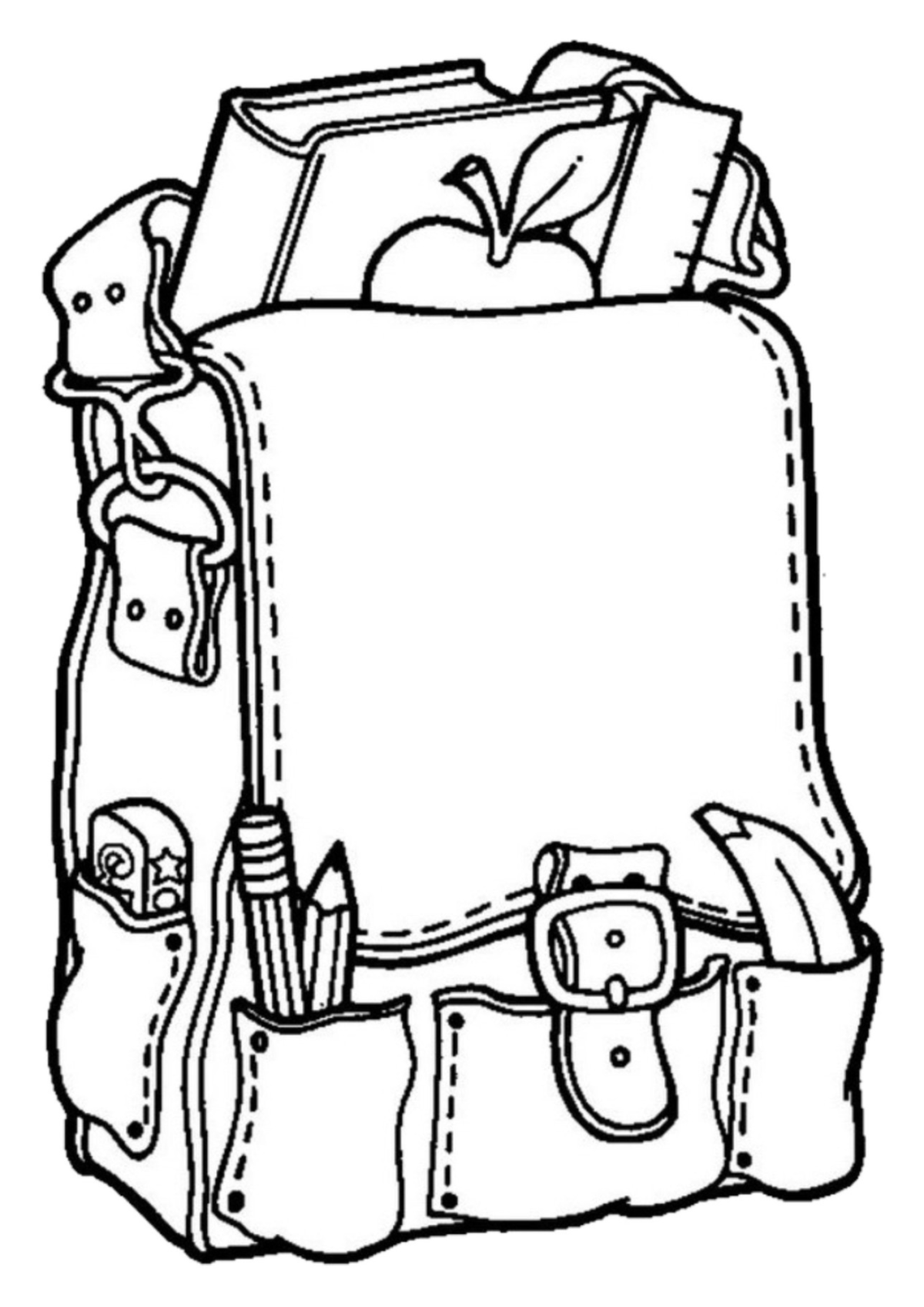 Desenho para Colorir Material Escolar