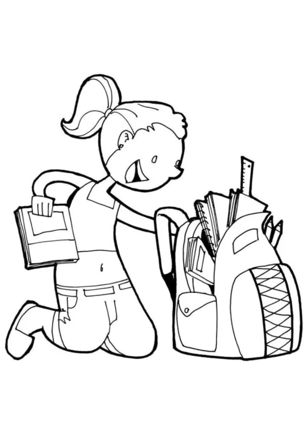Desenho para Colorir Material Escolar