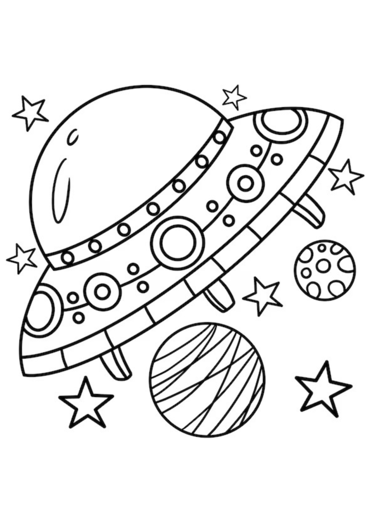 Desenho para Colorir OVNI