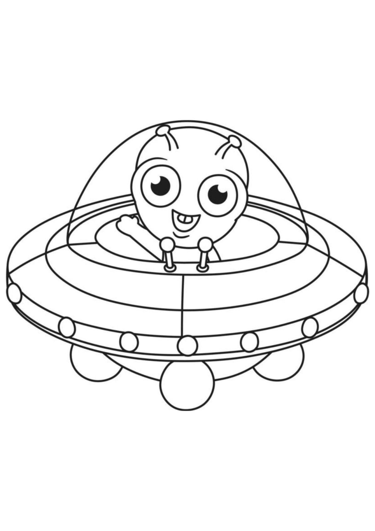 Desenho para Colorir OVNI