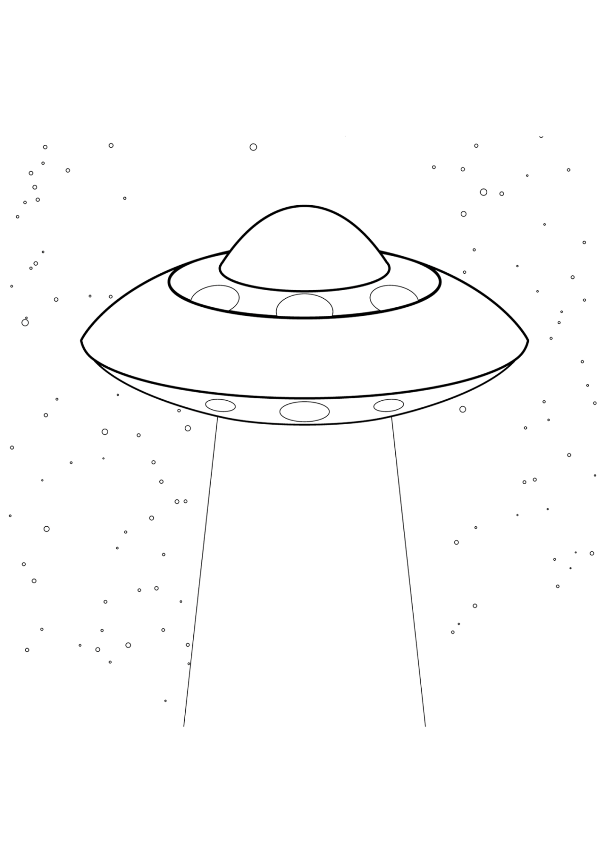 Desenho para Colorir OVNI