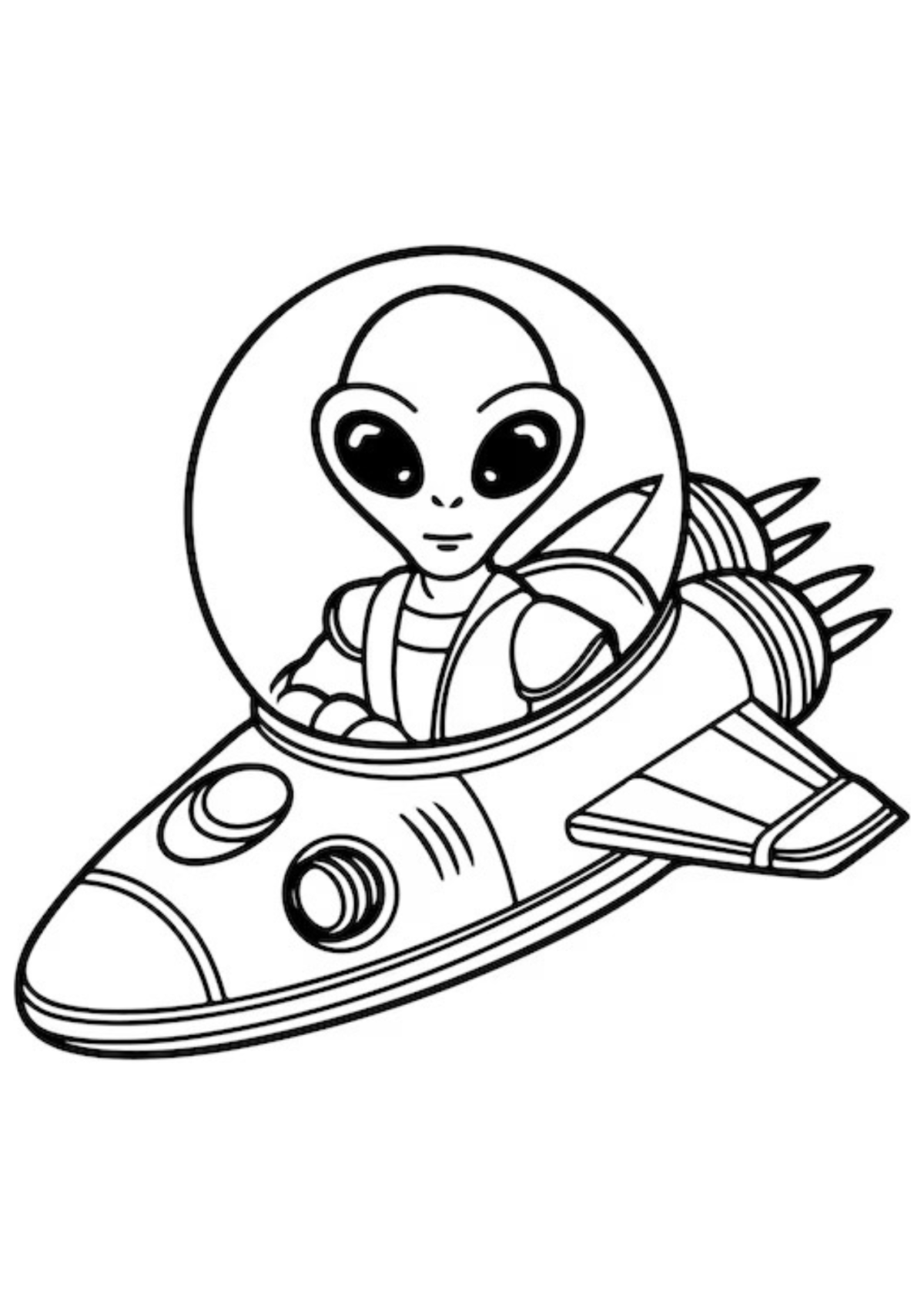 Desenho para Colorir OVNI
