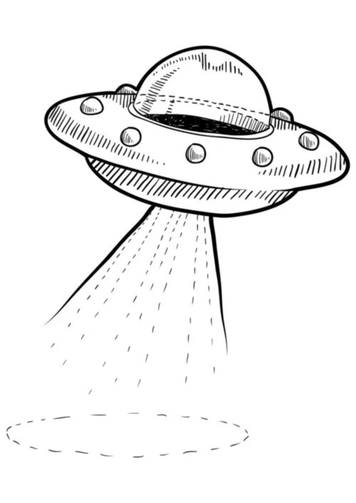 Desenho para Colorir OVNI