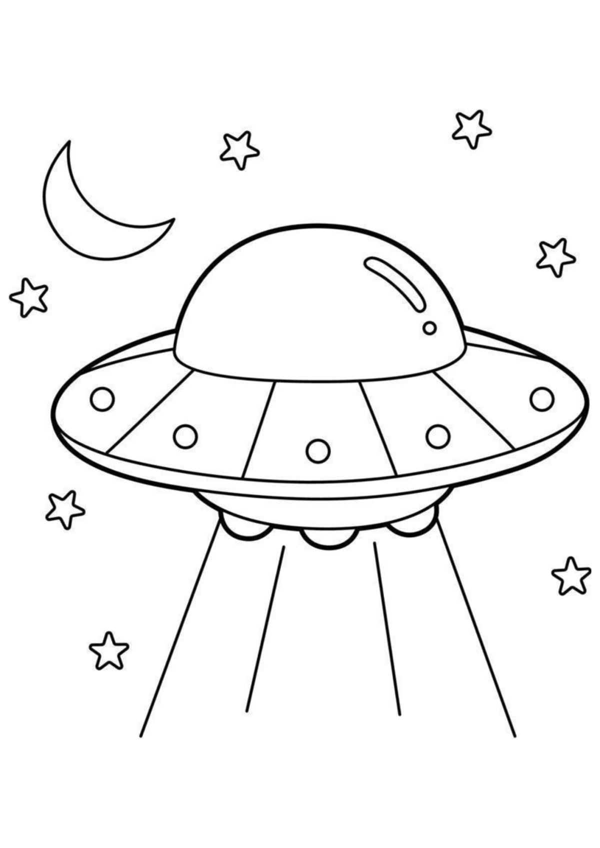 Desenho para Colorir OVNI
