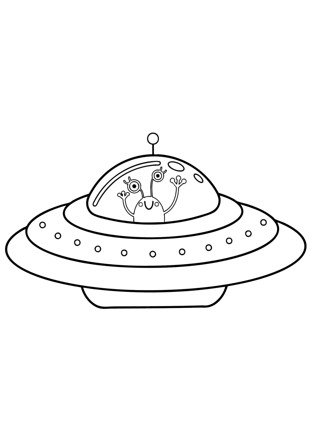 Desenho para Colorir OVNI