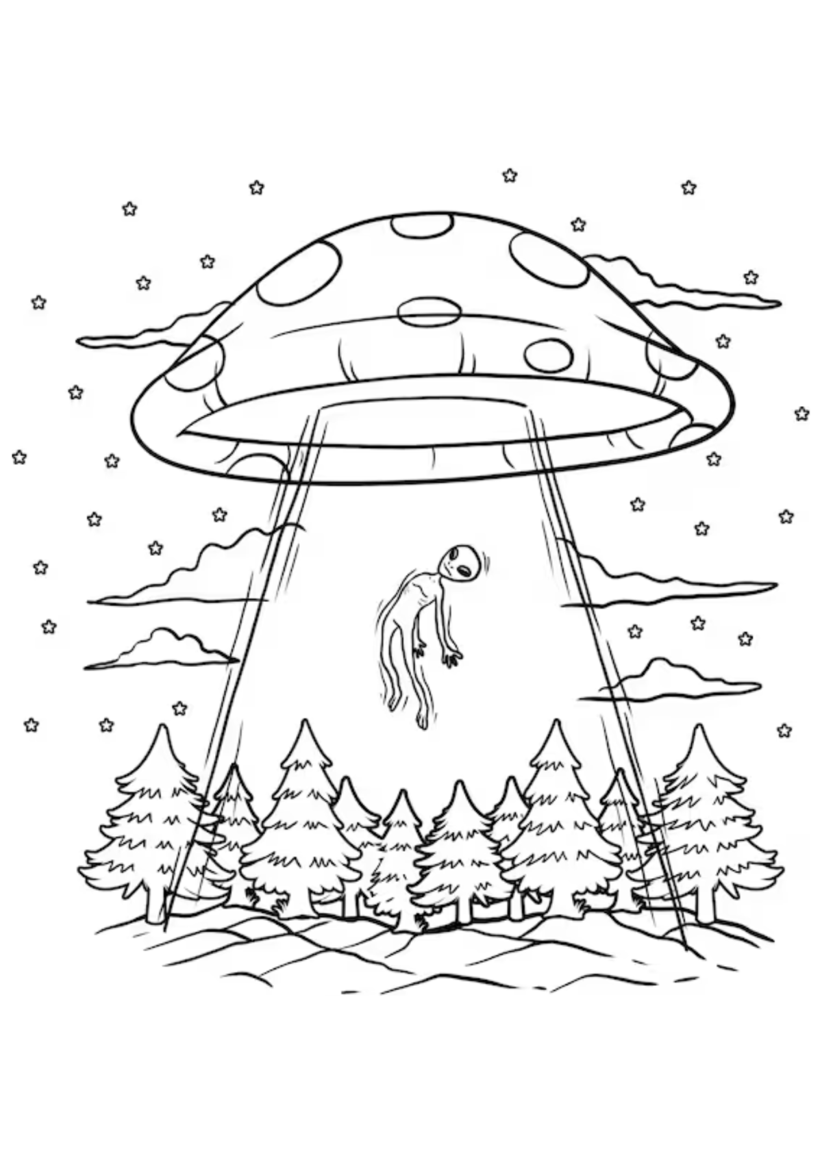 Desenho para Colorir OVNI