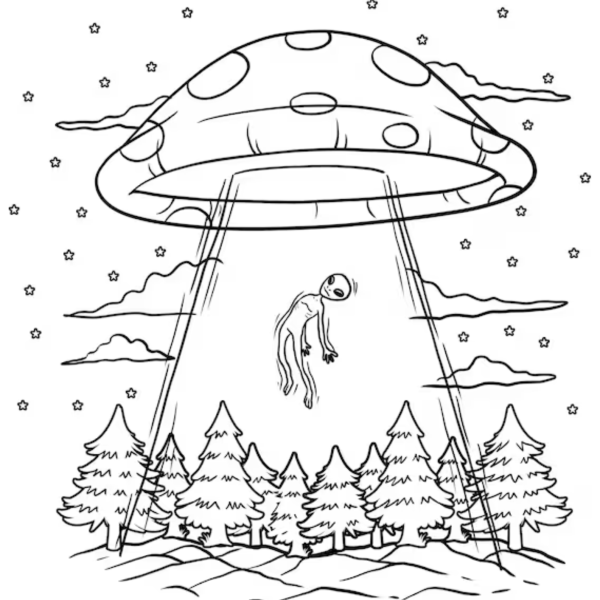 Desenho para Colorir OVNI