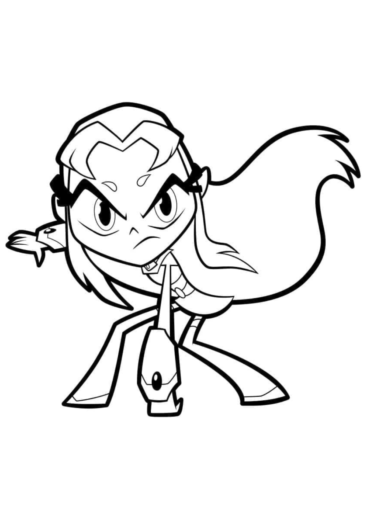 Desenho para Colorir Os Jovens Titãs