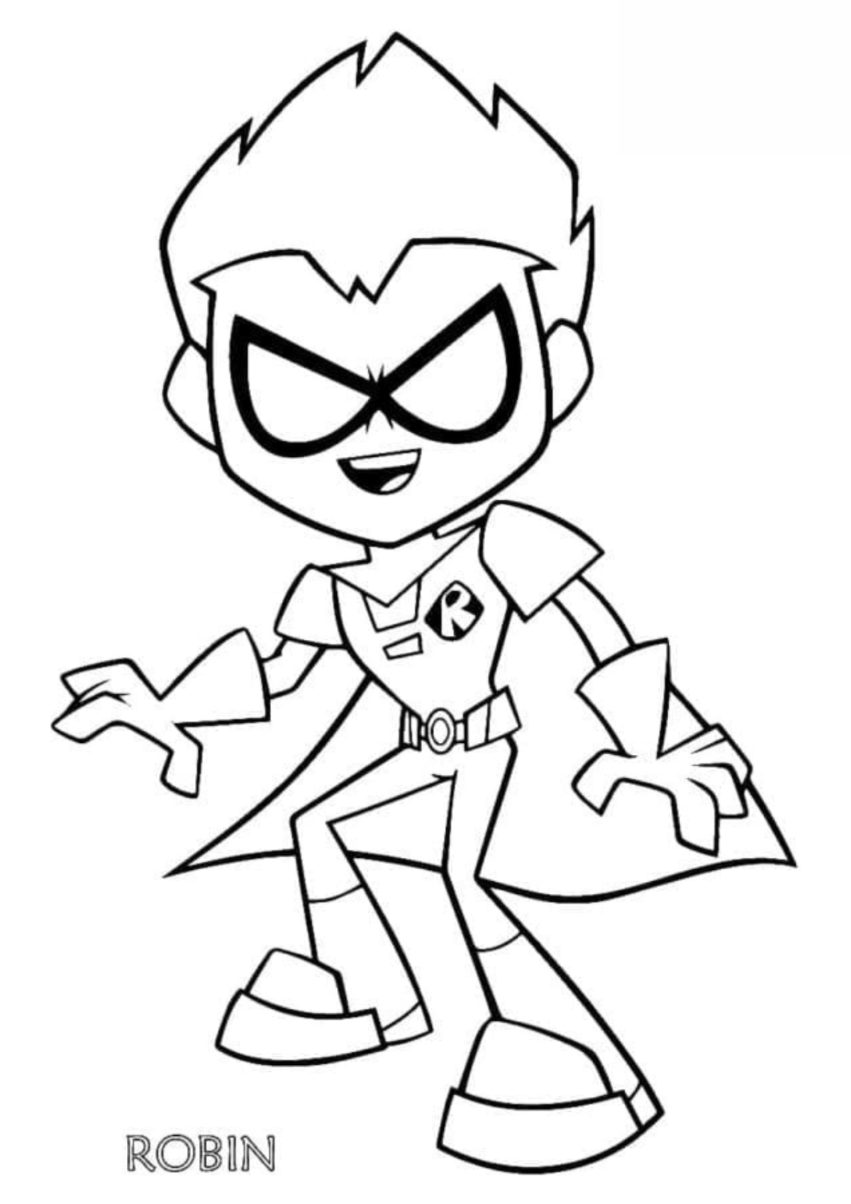 Desenho para Colorir Os Jovens Titãs