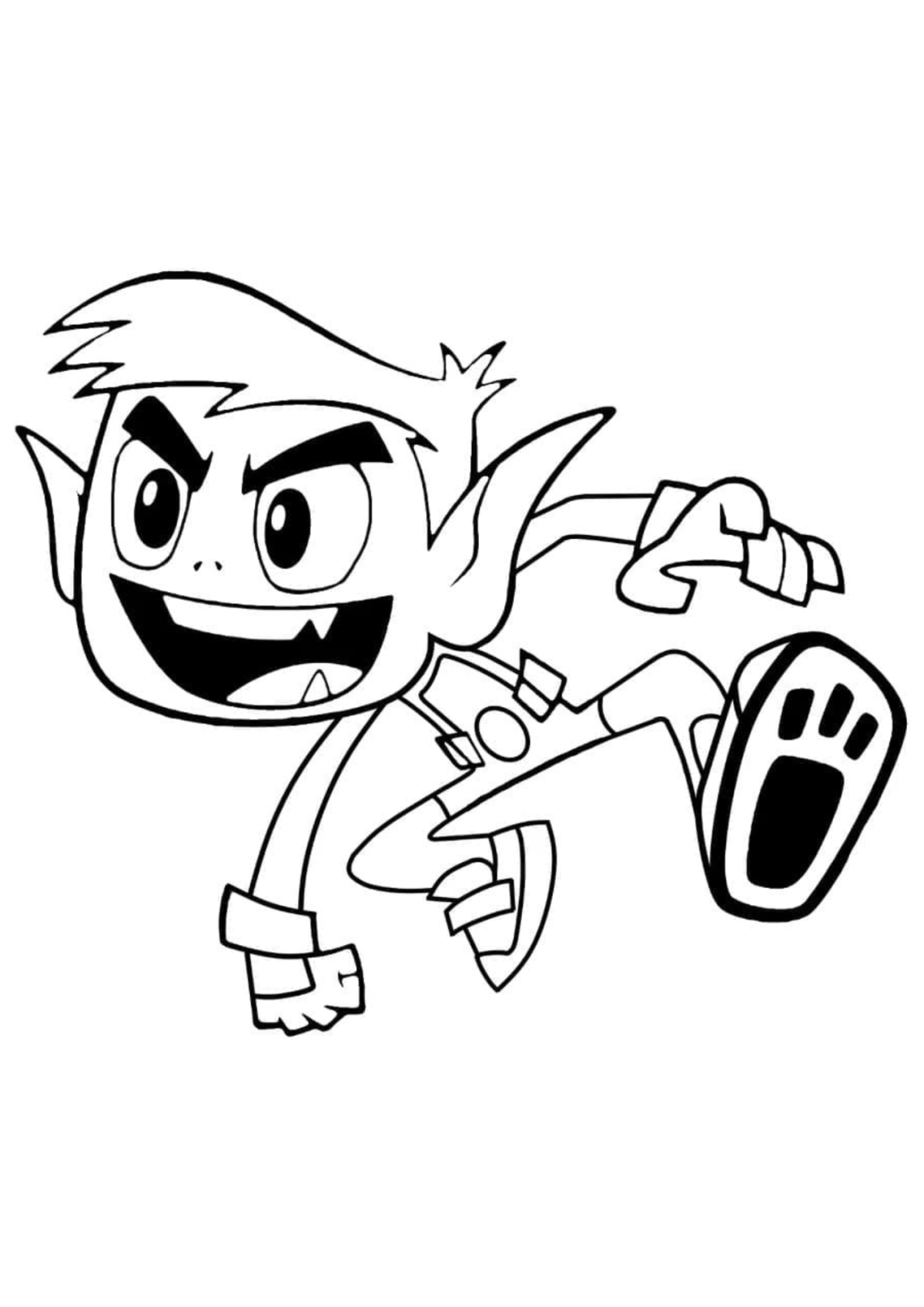 Desenho para Colorir Os Jovens Titãs