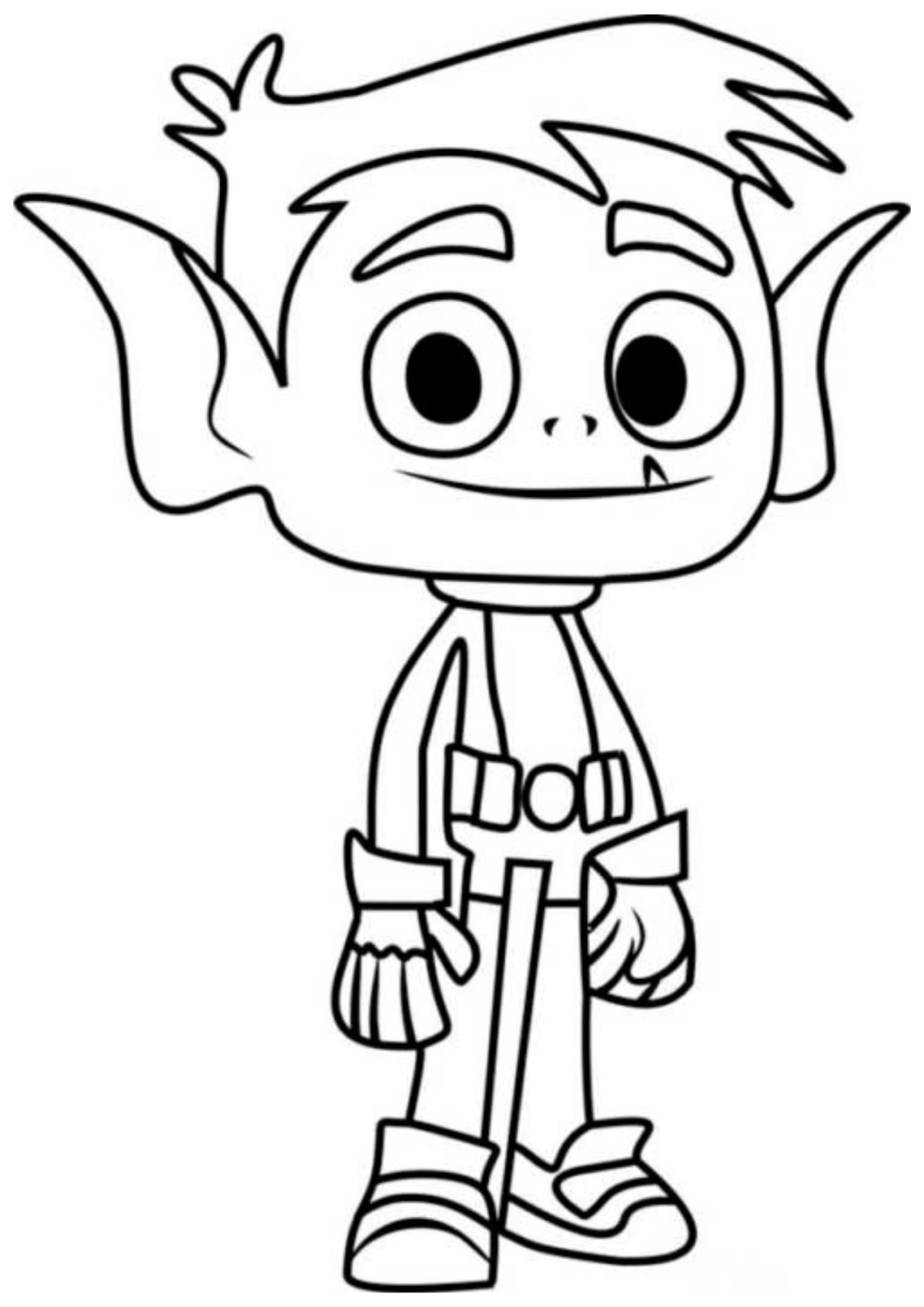 Desenho para Colorir Os Jovens Titãs