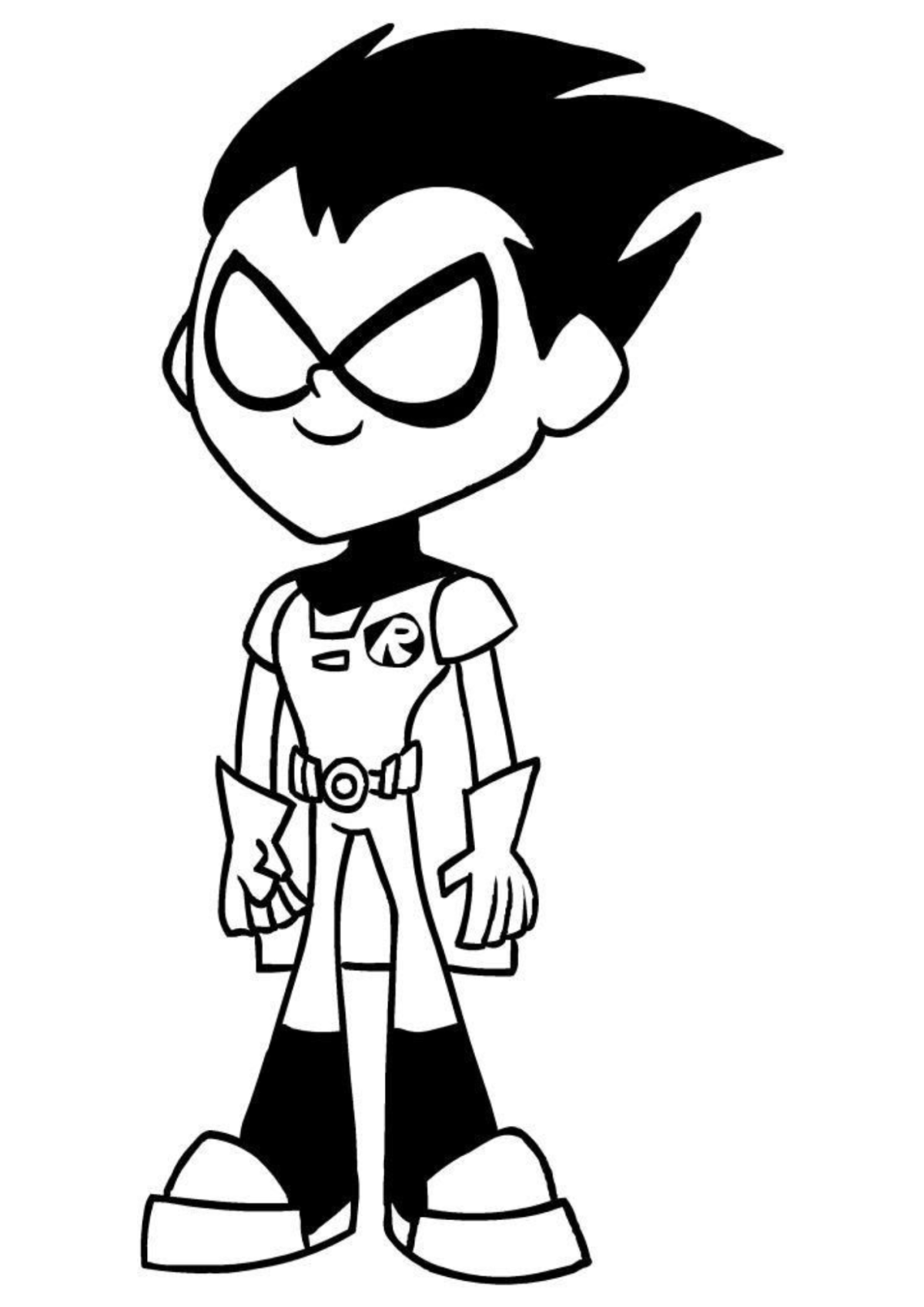 Desenho para Colorir Os Jovens Titãs