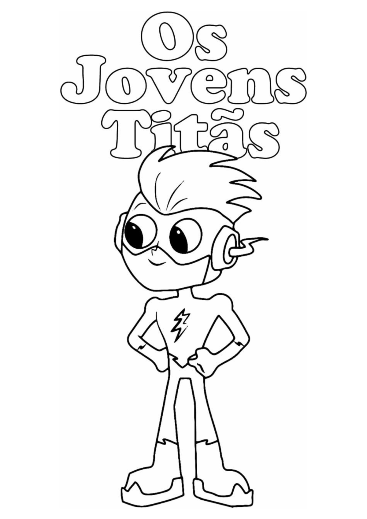 Desenho para Colorir Os Jovens Titãs