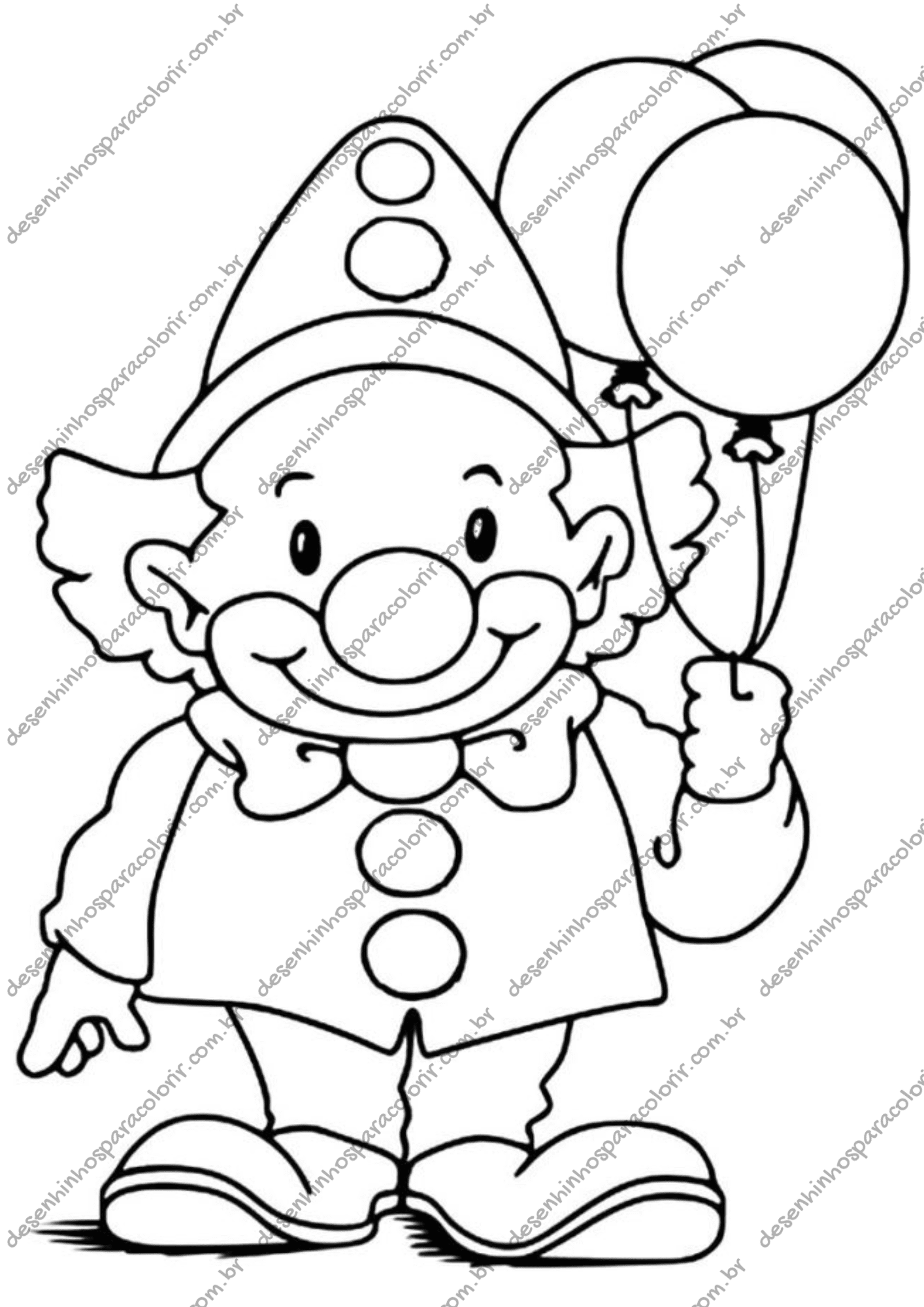 Desenho para Colorir Palhaço Desenho para Colorir Palhaço