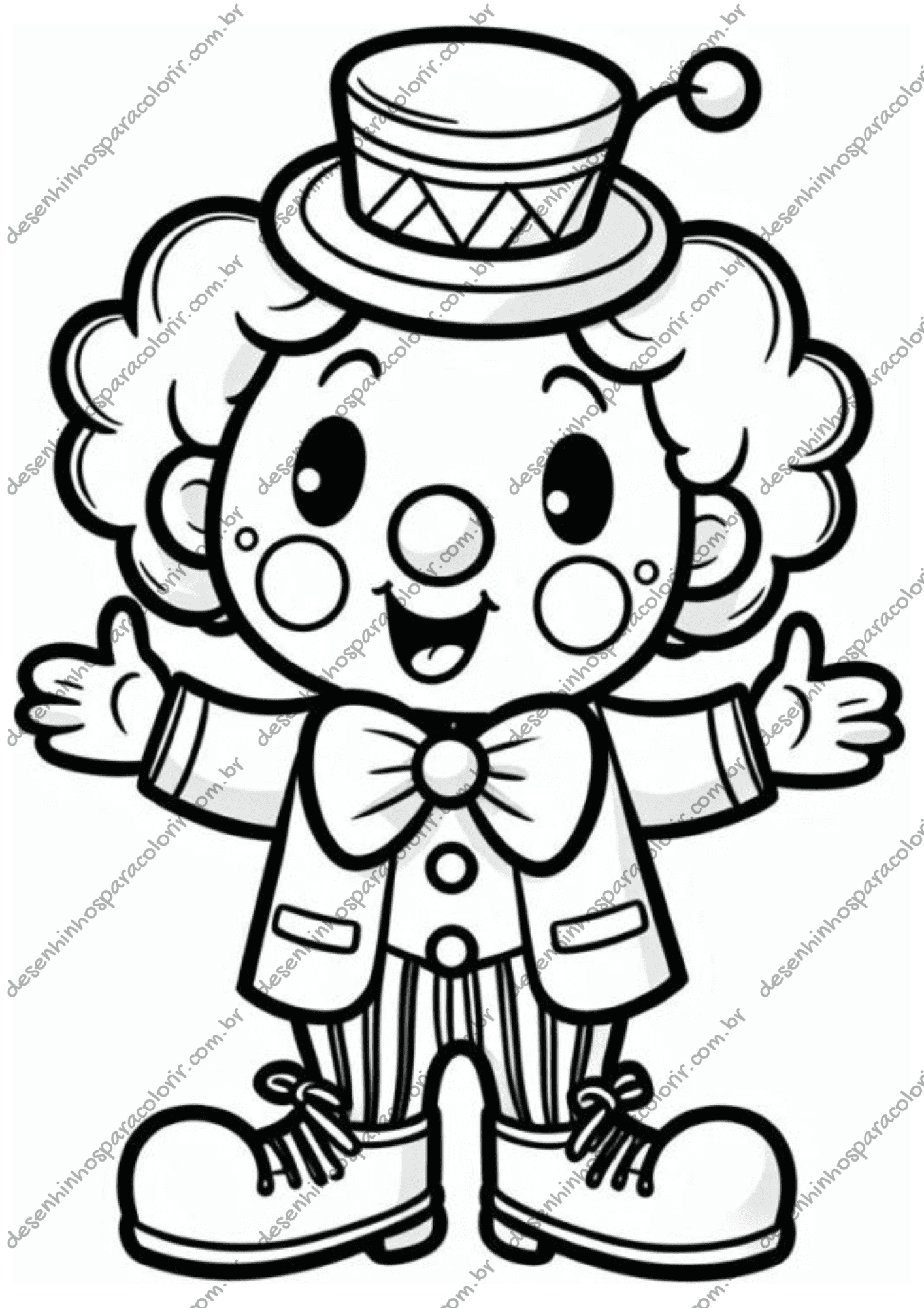 Desenho para Colorir Palhaço Desenho para Colorir Palhaço