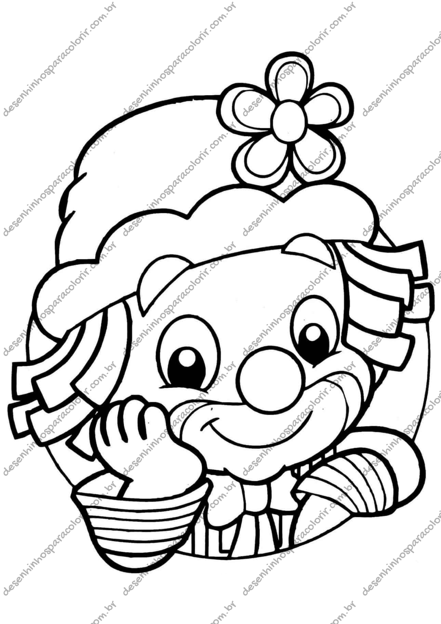 Desenho para Colorir Palhaço Desenho para Colorir Palhaço