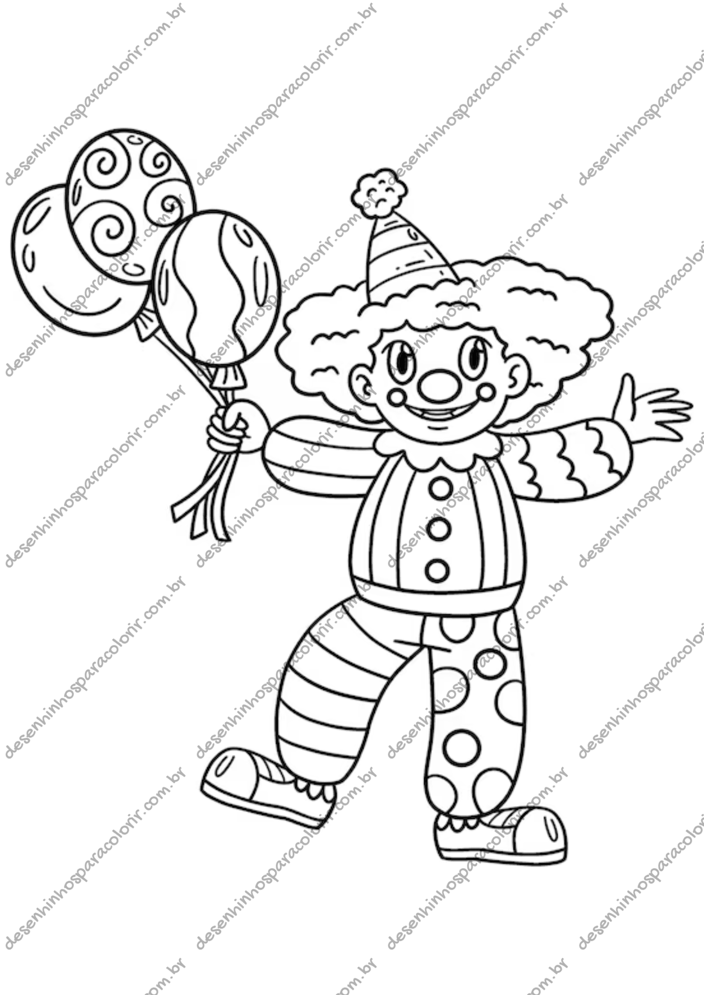 Desenho para Colorir Palhaço Desenho para Colorir Palhaço