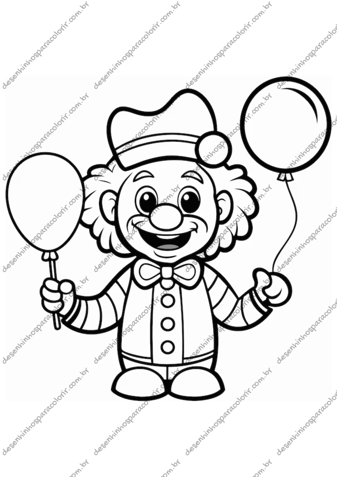 Desenho para Colorir Palhaço Desenho para Colorir Palhaço