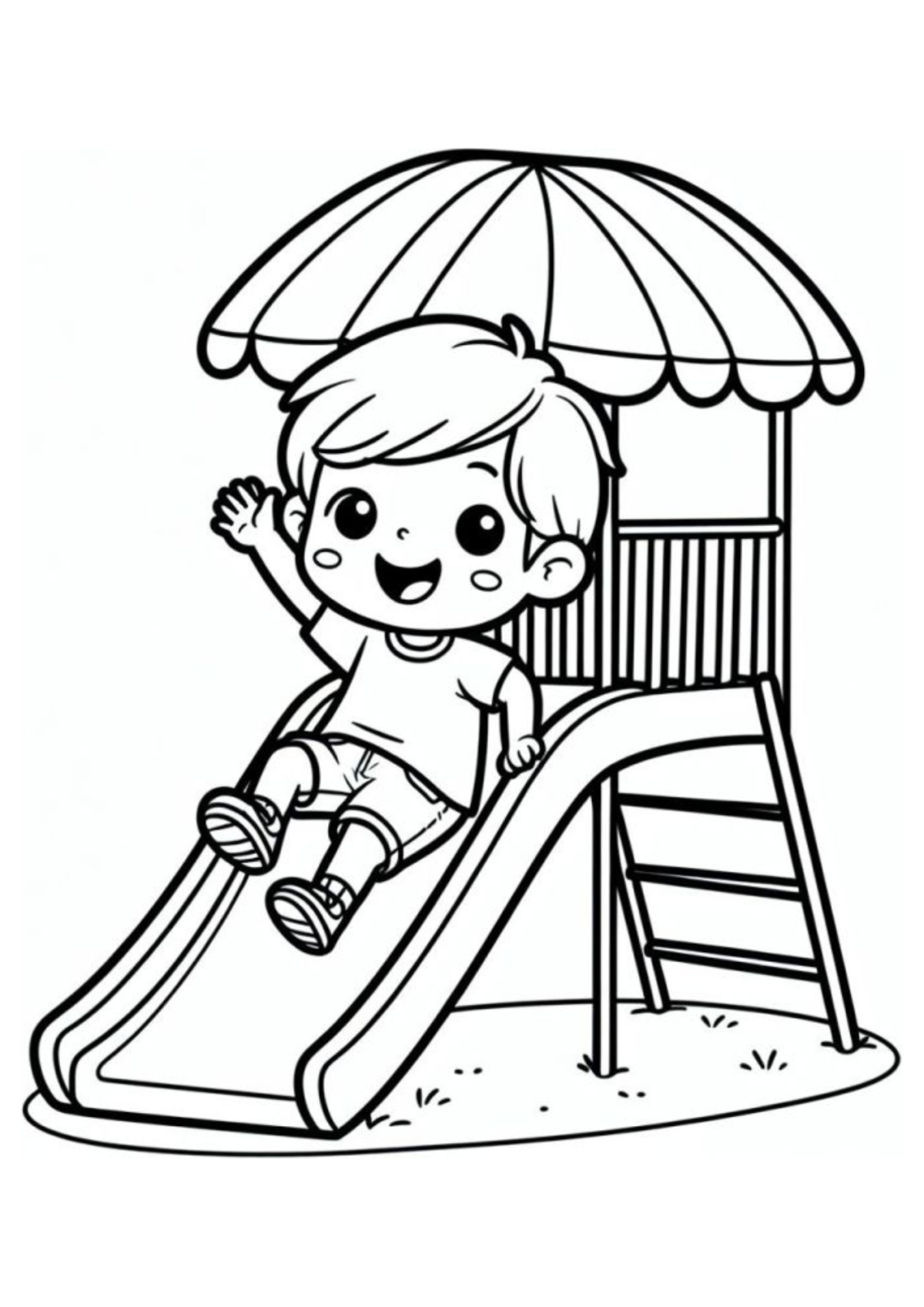 Desenho para Colorir Parquinho