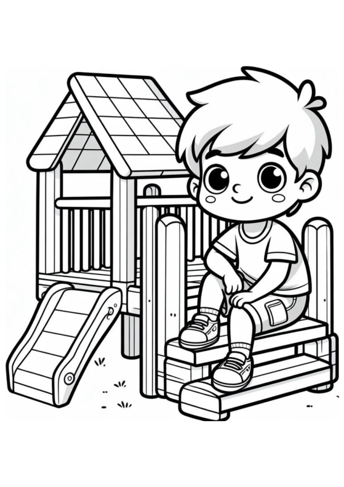 Desenho para Colorir Parquinho