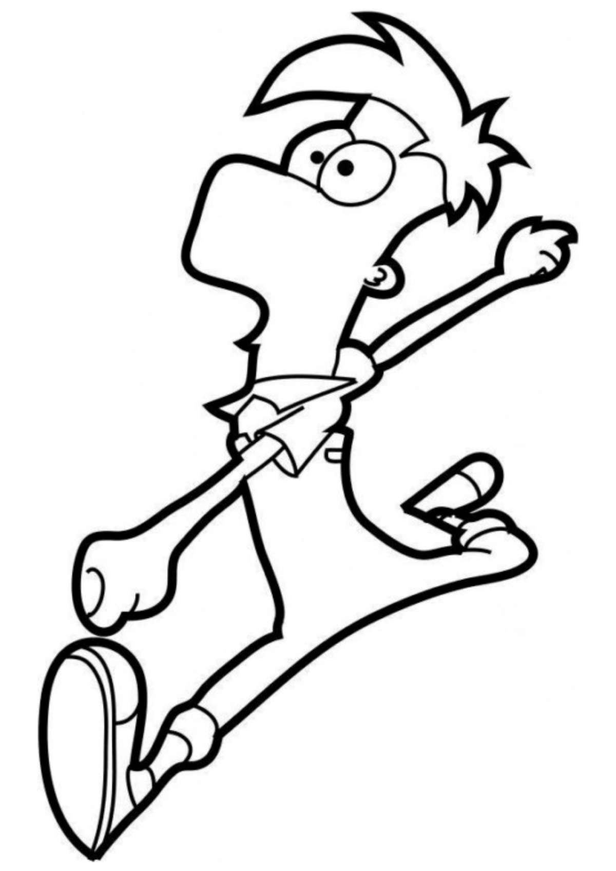 Desenho para Colorir Phineas e Fer