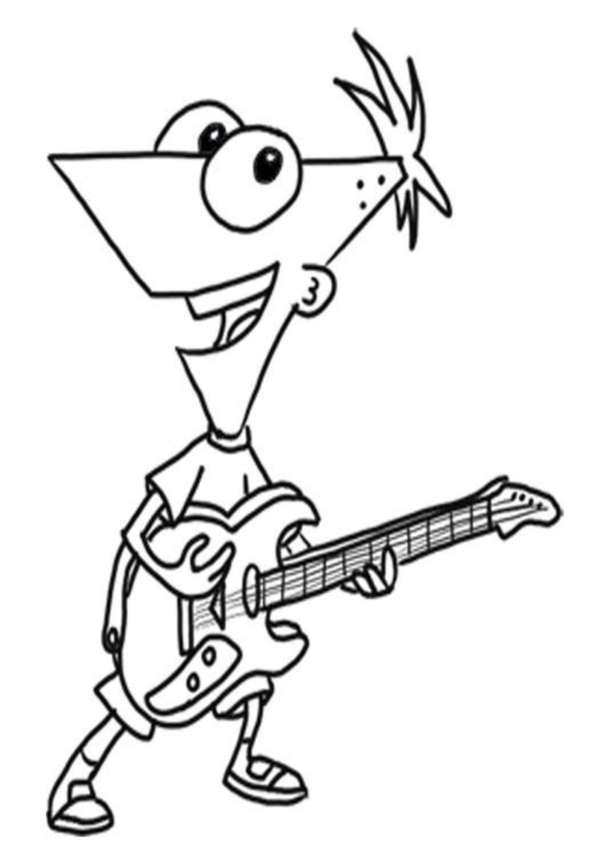 Desenho para Colorir Phineas e Fer