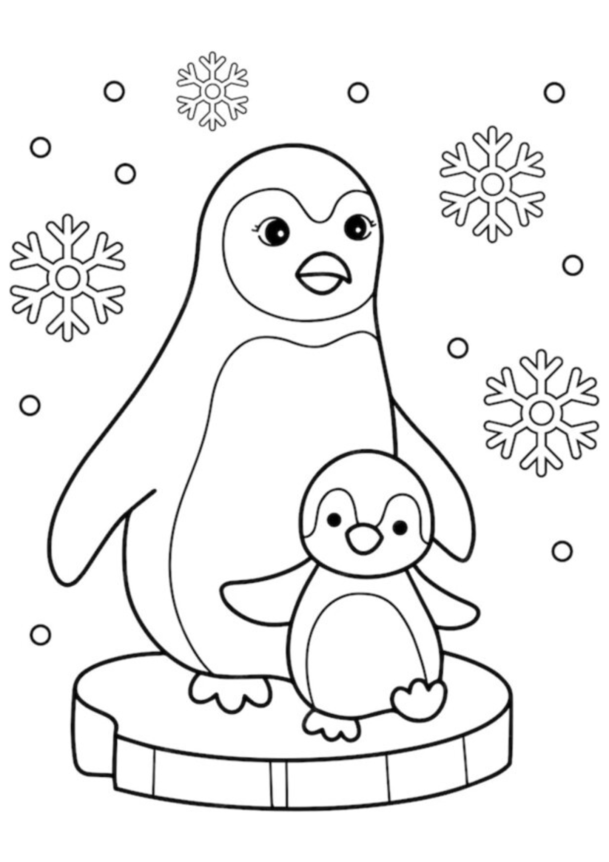 Desenho para Colorir Pinguim