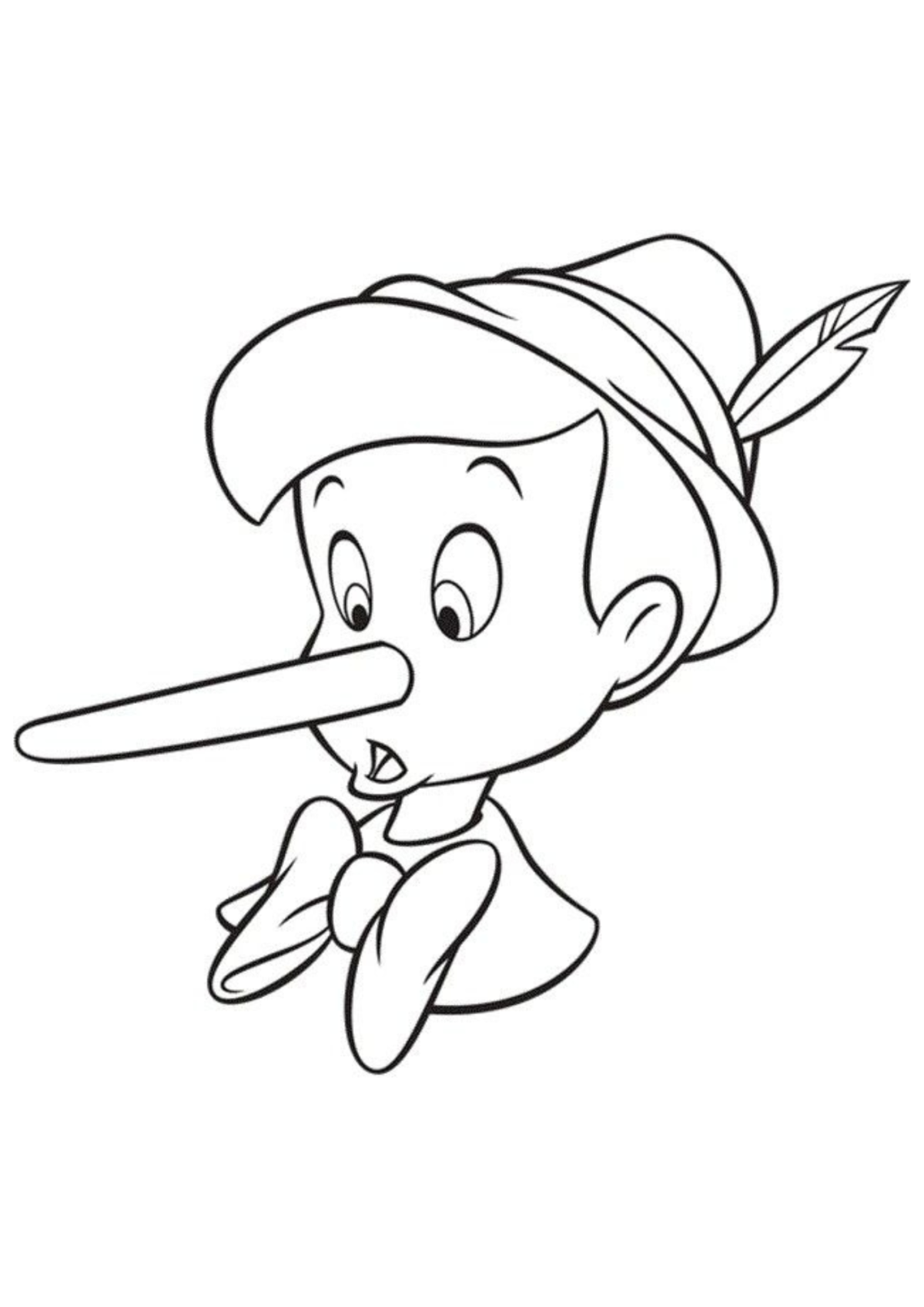 Desenho para Colorir Pinóquio