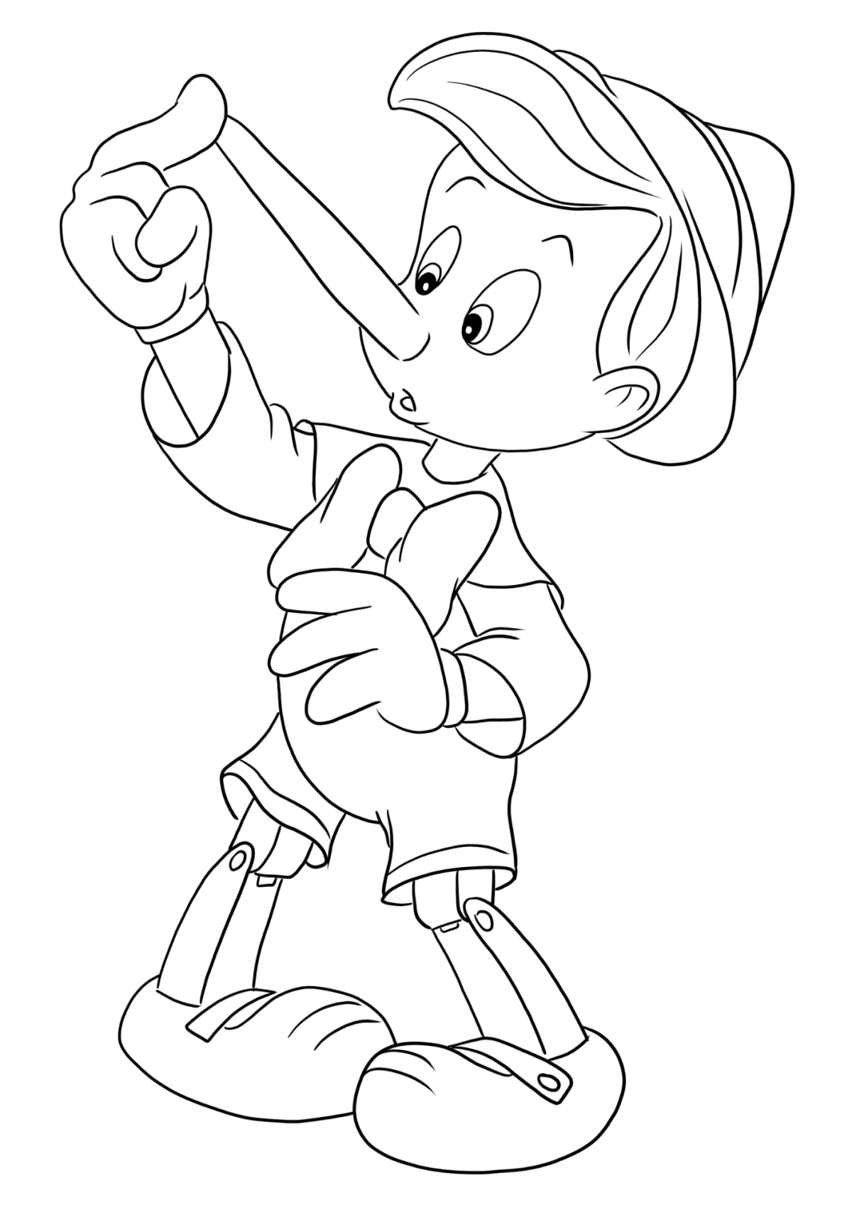 Desenho para Colorir Pinóquio