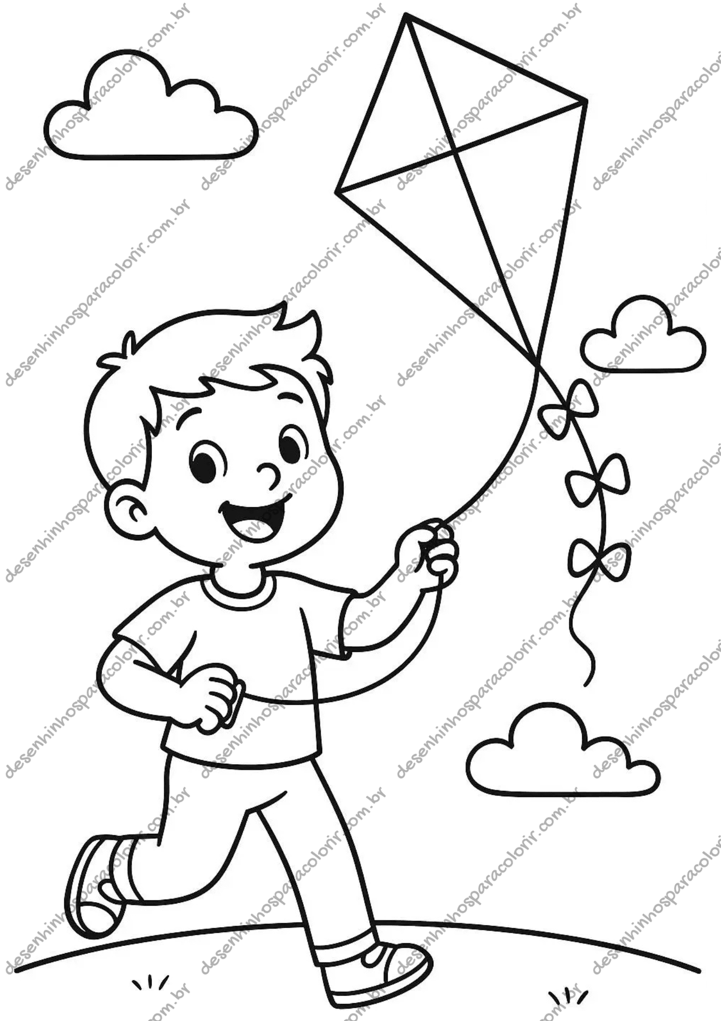 Desenho para Colorir Pipa Desenho para Colorir Pipa