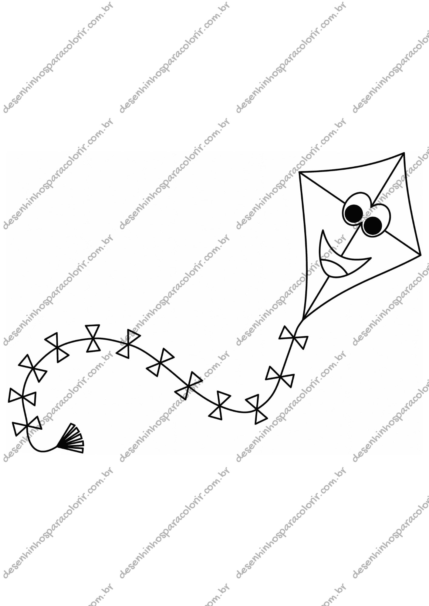 Desenho para Colorir Pipa Desenho para Colorir Pipa