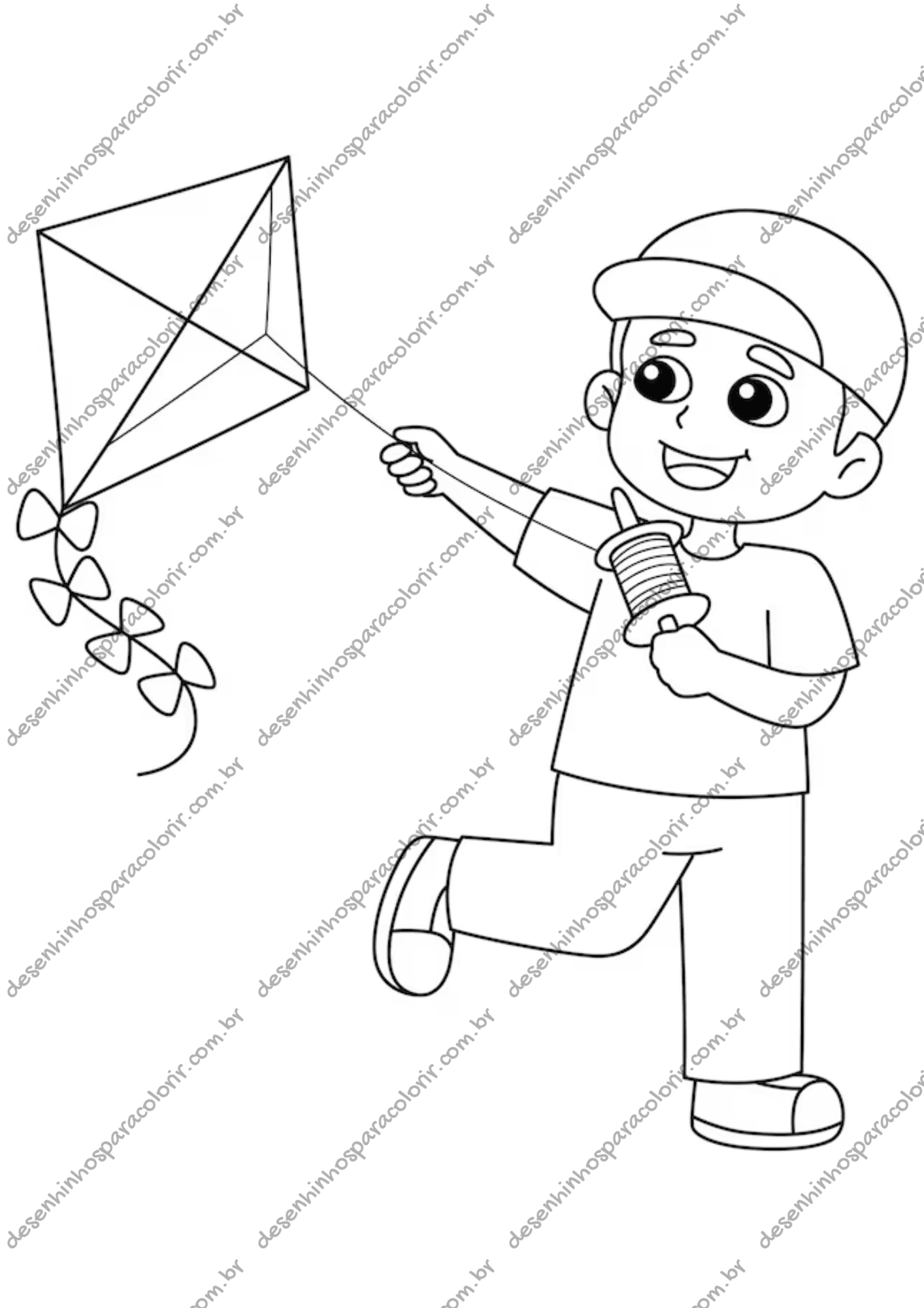 Desenho para Colorir Pipa Desenho para Colorir Pipa