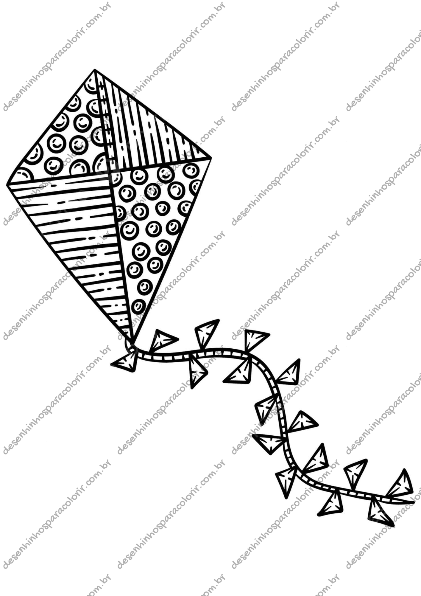 Desenho para Colorir Pipa Desenho para Colorir Pipa