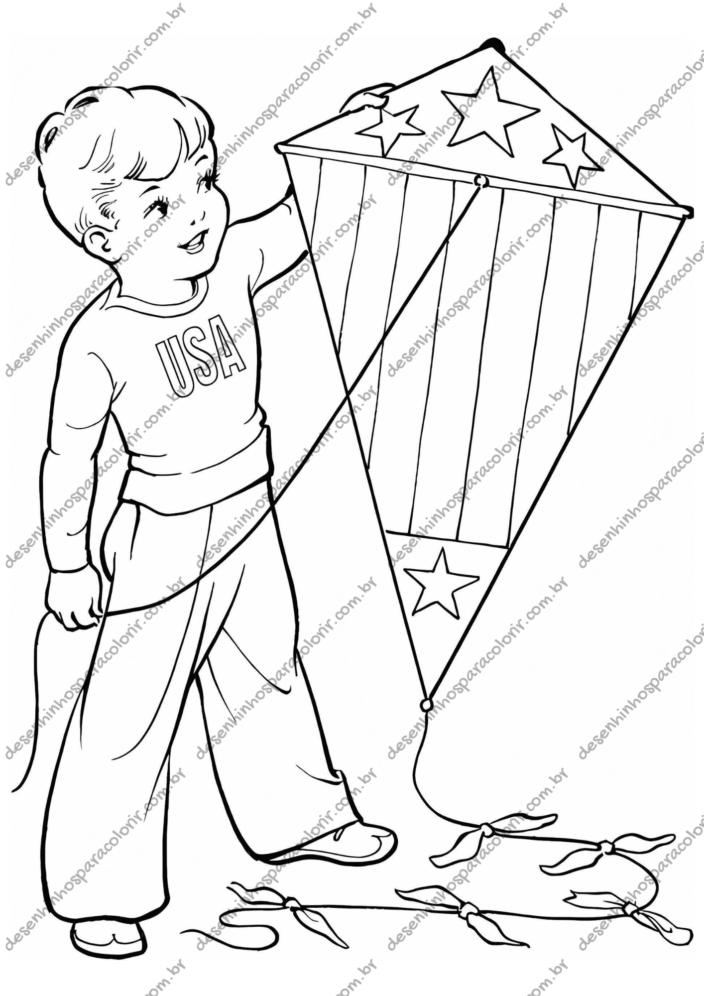 Desenho para Colorir Pipa Desenho para Colorir Pipa