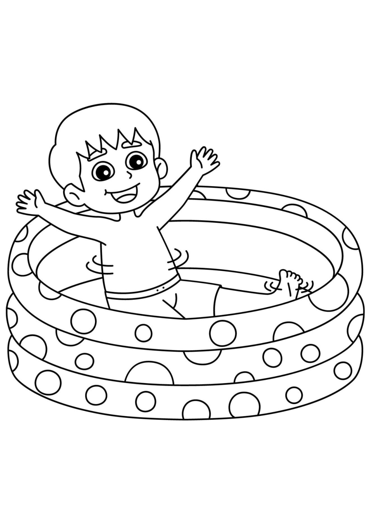 Desenho para Colorir Piscina