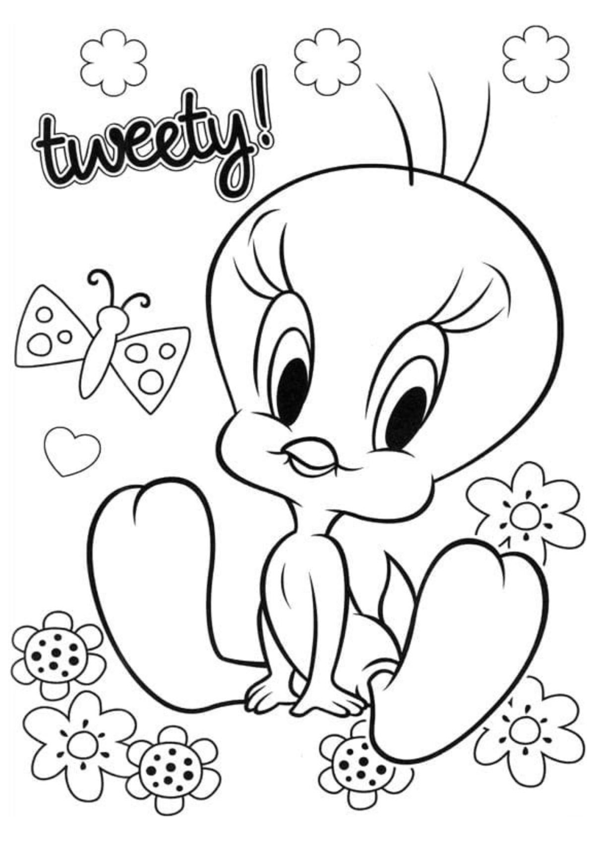 Desenho para Colorir Piu Piu