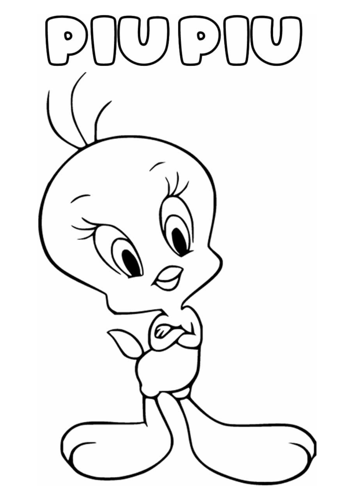 Desenho para Colorir Piu Piu
