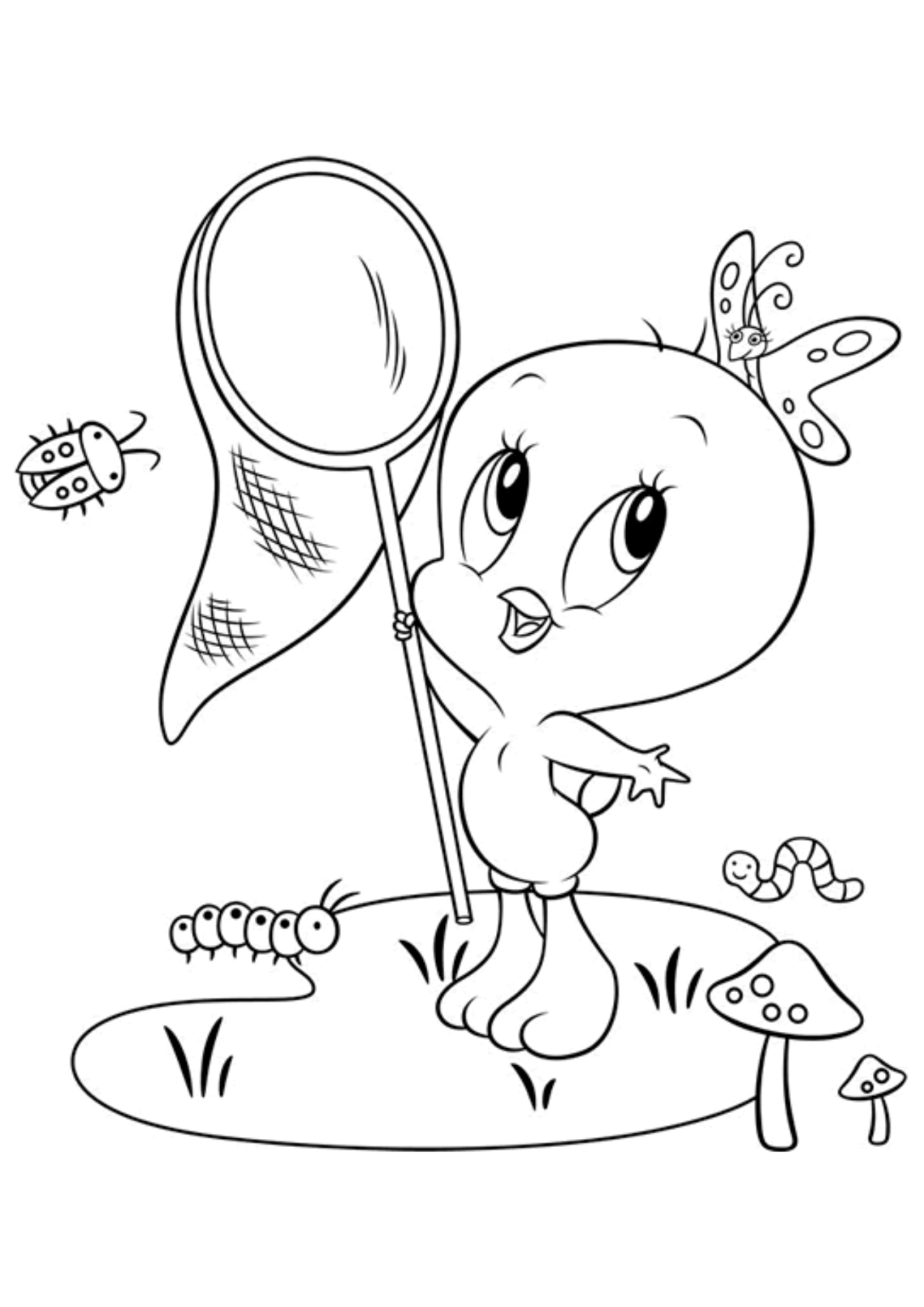 Desenho para Colorir Piu Piu