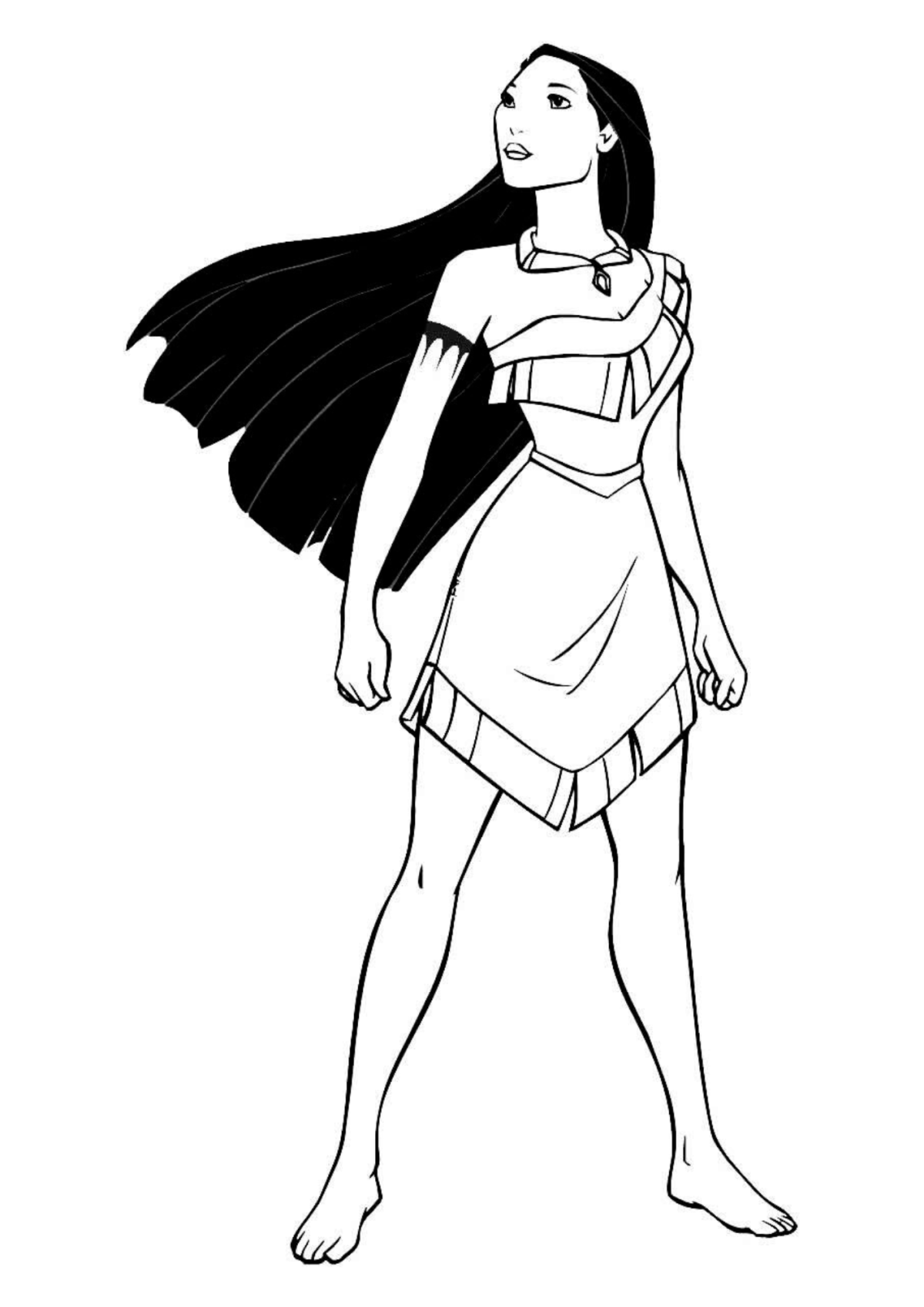 Desenho para Colorir Pocahontas