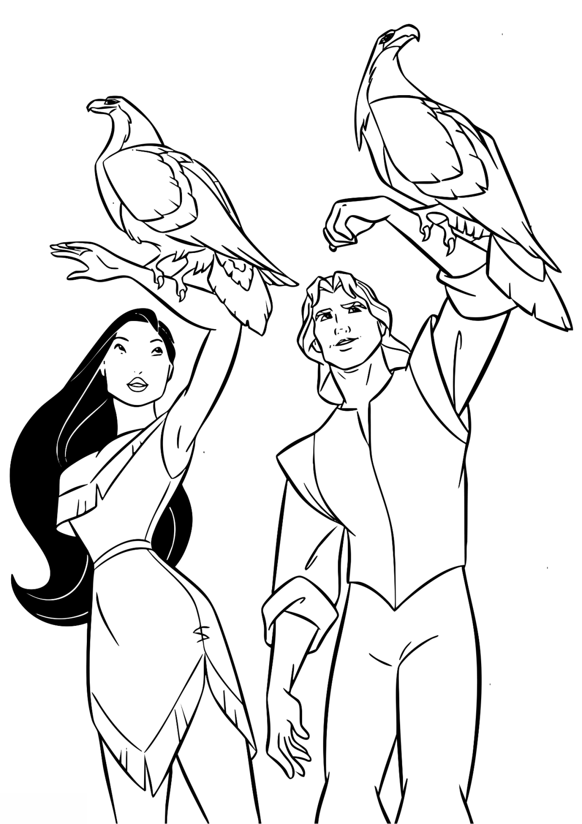 Desenho para Colorir Pocahontas